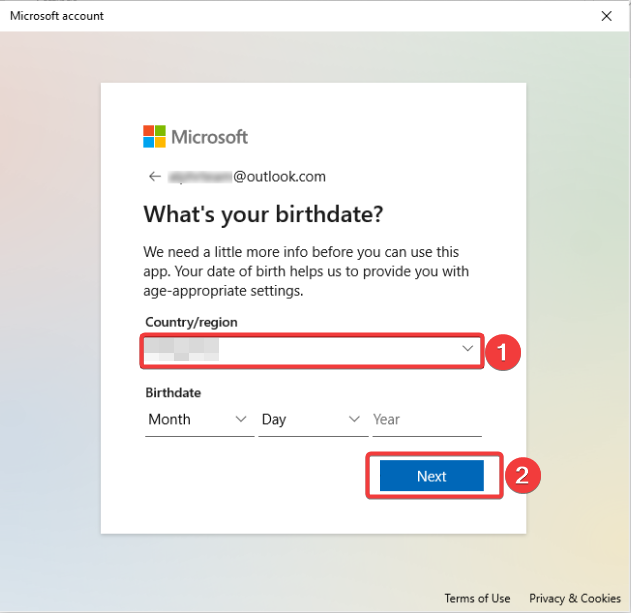 Sign Up To Microsoft Account Using Gmail