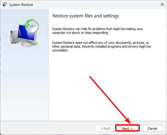 System Restore Failing to Recover Windows 11