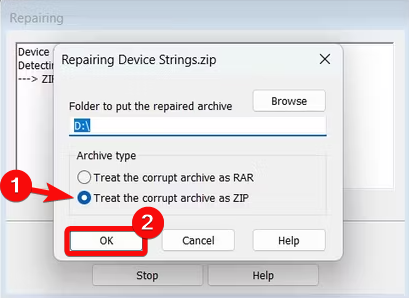 Repair Corrupted ZIP File Windows 11