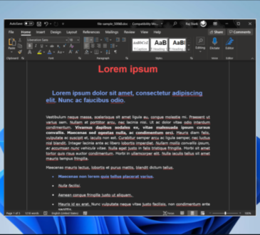 How to enable dark mode in Microsoft Word across multiple devices